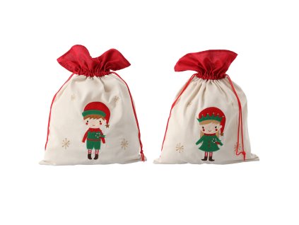 DARČEKOVÉ VRECÚŠKO 45 X 60 CM BÉŽOVÝ MIX VZOROV *0707 1KUS