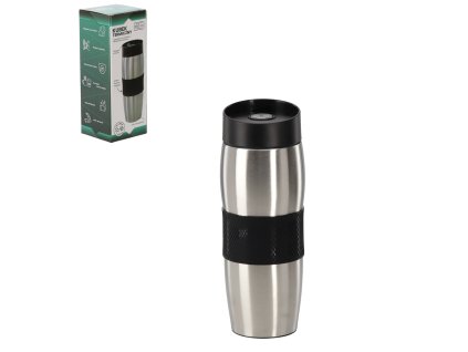 TERMOS 350 ML TURISTICKÝ S PROTIŠMYKOVÝM NÁSTAVCOM *4766