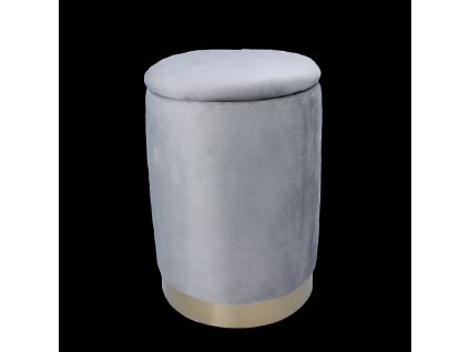 OKRÚHLY PUFA 28 X 42 CM SIVÁ *4255