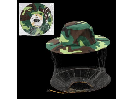 VČELÁRSKY/RYBÁRSKY KLOBÚK/SIEŤKA PROTI KOMÁROM MASKÁČOVÝ bal=10ks *6631