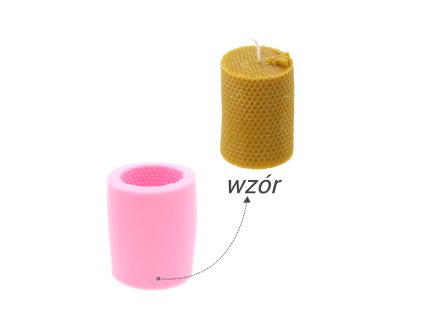 SILIKÓNOVÁ FORMA NA SVIEČKY OZDOBENÝ VALČEK S VČELOU *2649