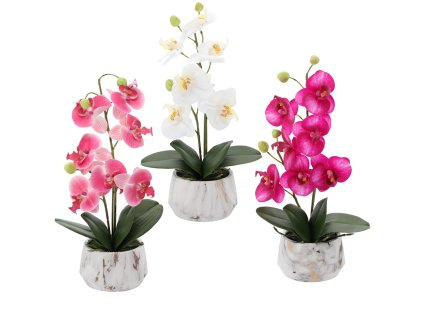 UMELÝ KVET - ORCHIDEA MIX 3 FARIEB 37 CM 1ks