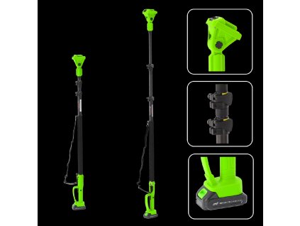 TELESKOPICKÁ PREDLŽOVACIA TYČ NA AKUMULÁTOROVÉ NÁRADIE 1,3 / 2,8 M *6963