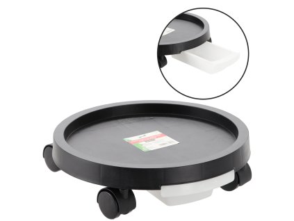 OKRÚHLY STOJAN POD KVETINÁČ NA KOLIESKACH FI 40 CM *7892