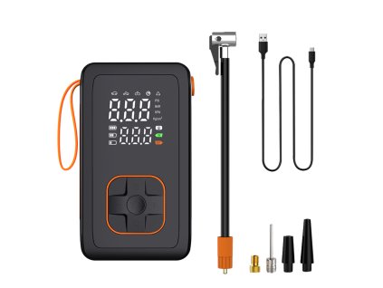 PRENOSNÁ AKUMULÁTOROVÁ PUMPA / POWERBANK 7,4 V NA AUTO / BICYKEL / LOPTU *2596