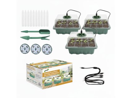 SADA 3 PODNOSOV 12 BUNKOVÝ MINIPARÁK NA KLÍČENIE S LED PRÍSLUŠENSTVOM *3791