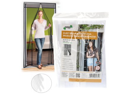 MAGNETICKÁ ZÁCLONA PROTI HMYZU NA DVERE 80/90/100 X 210/220 CM BIELA *7747