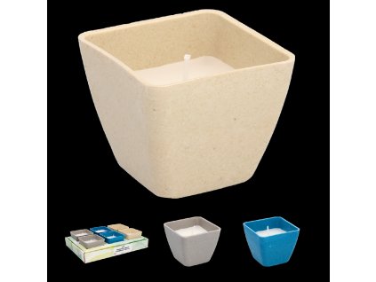 DEKORAČNÁ SVIEČKA CITRONELLA ŠTVORCOVÁ 7,5 x 6 cm 1ks