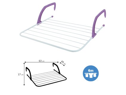 KÚPEĽŇOVÝ RADIÁTOR NA BIELIZEŇ 63 x 49 x 17 CM *2818