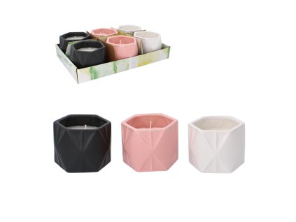 DEKORAČNÁ SVIEČKA CITRONELLA "LOKSA" 11,5 X 9 CM MIX FARIEB 1ks