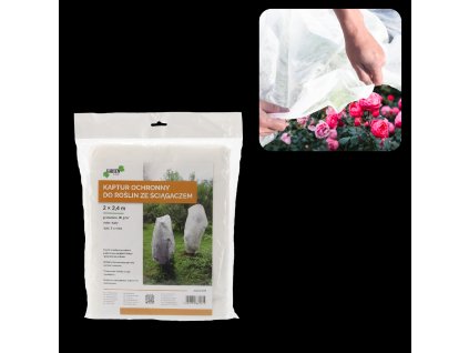 OCHRANNÝ KRYT NA RASTLINY 2 X 2,4 M SO ŠŇÚRKOU 30g BIELY *2159