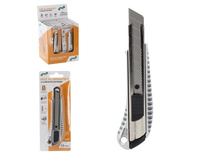 LAMINÁTOVÝ NÔŽ S LÁMAVOU ČEPEĽOU 18 MM disp=12ks *1623