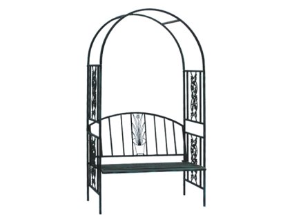 ZÁHRADNÁ PERGOLA S LAVIČKOU 122 x 58 x 203 CM *0749
