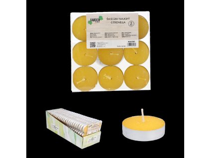 SADA 9 SVIEČOK TEALIGHT CITRONELLA 11,5 x 1,5 cm