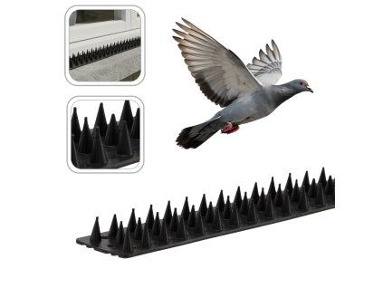 PLASTOVÉ HROTYPROTIV PTAKOM 4,5X50CM ČIERNE balenie=10ks *5413