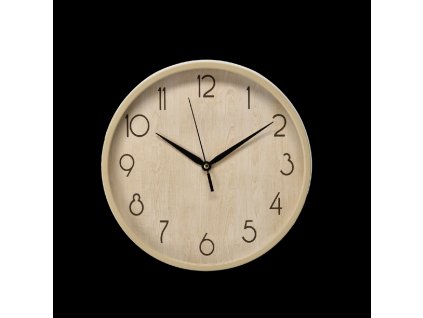 NÁSTENNÉ HODINY KRUHOVÉ 30,5 x 30,5 x 4,3 CM KRÉMOVÁ *4665