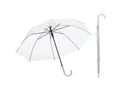 POLOAUTOMATICKÝ KLASICKÝ TRANSPARENTNÝ DÁŽDNIK priemer 99 CM