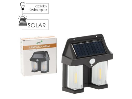 SOLÁRNÁ LED LAMPA SO SENZOROM POHYBU 14,4 x 4,7 x 14,9 CM *5653