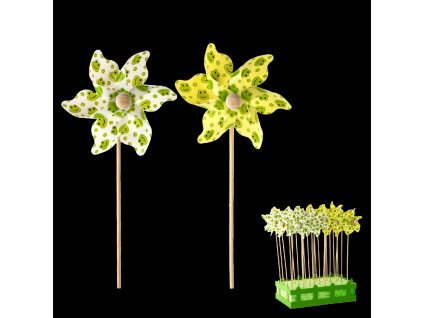 VETERNÍK V ŽABKY 9 x 27,5 CM BIELY/ŽLTÝ 1ks