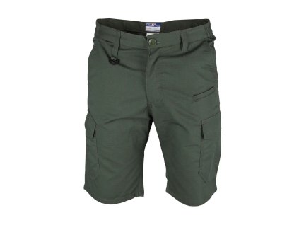 Pracovné šortky, krátke pracovné nohavice DEDRA BH31AST-L, rip-stop + spandex, veľkosť L, gramáž 220g/m2, tmavozelené