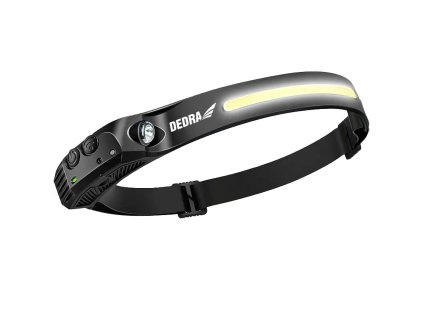 Predná čelová lampa 300/105lm, senzor pohybu, akumulátor 800mAh, DEDRA L1012