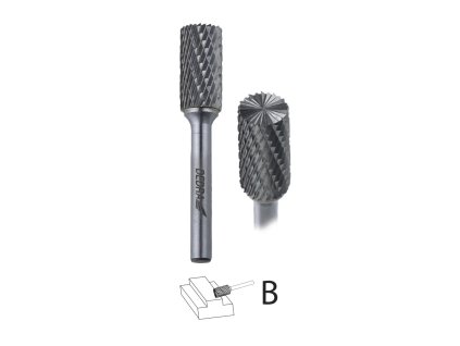 Valcový karbidový fréz B10 × 20 mm DEDRA 07F611, stopka 6 mm