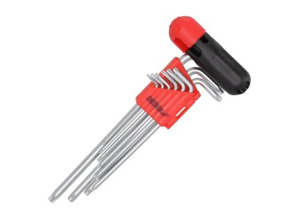 Sada TORX kľúčov DEDRA 0654, CrV, 9 ks
