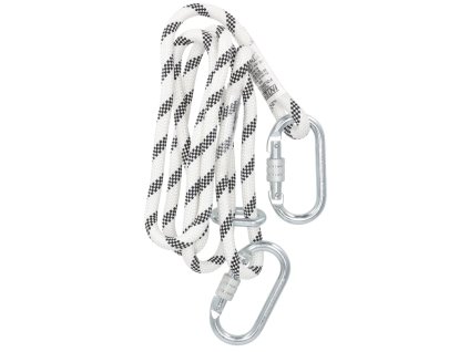 Bezpečnostná šnúra s karabínami DEDRA BHSZ15, nastaviteľná, 2 m