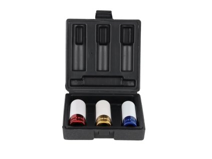 Rázové nástrčky na hliníkové disky Hillen&Mohr, sada 1/2", 17–19–21 mm