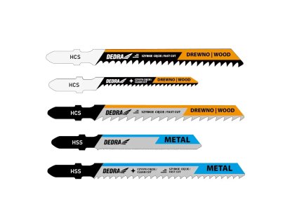 Sada pílových listov do priamočiarej píly DEDRA 08T001, 5 ks