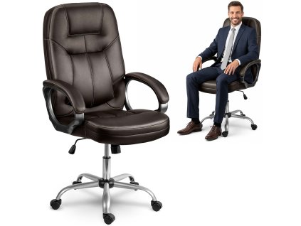 Otáčacie kancelárske kreslo Sofotel tmavohnedé