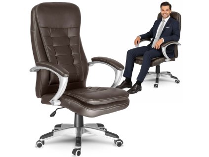 Otáčací kancelársky fotel Sofotel tmavohnedý