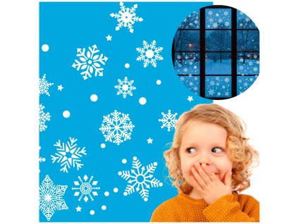 ZIMNÉ SAMOLEPKY SADA 20 X 30 CM