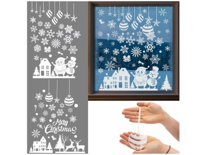 SADA VIANOČNÝCH NÁLEPKOV 50 X 35 CM 2 KS.