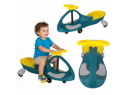 Gravitačná horská dráha svietiace LED kolesá zelená žltá