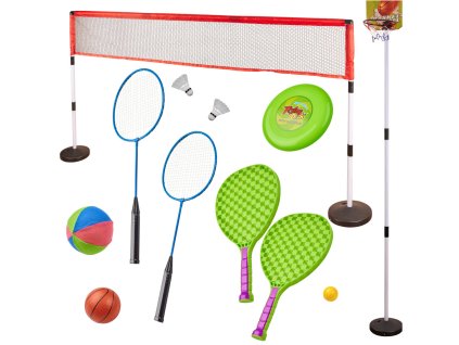 Športový set 5v1 bedminton basketbal volejbal tenis frisbee