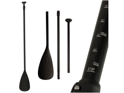 SUP nastaviteľné skladacie 2-dielne pádlo 170-210 cm