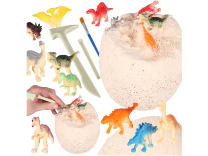 Dinosaury vykopávky dinosaurie vajce 12 figúrok archeologická sada