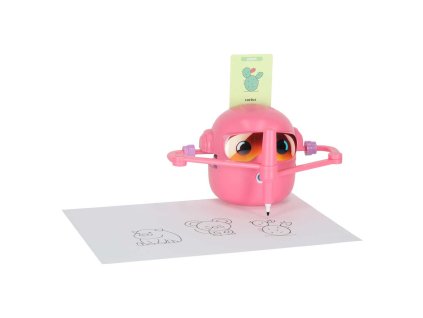 Interaktívna vzdelávacia robotická hračka, ktorá sa učí kresliť fixky ružová