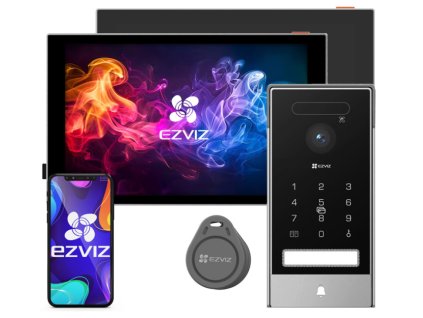 HP7 PRO + SD7 - IP domofón 2-vodičový 4K, WiFi, šifrovací zariadenie, čítačka, rozpoznávanie tváre - EZVIZ