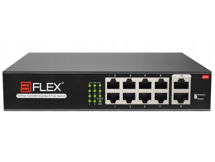 EI-H1108PL - Switch PoE 8 +2, nezávislý, 10/100Mb/s, 120W - EIFLEX