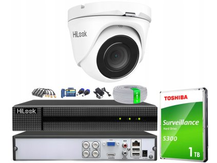 Sada na monitoring TurboHD, 1 kamera 2Mpx, 4-kanálový rekordér - HiLook od Hikvision