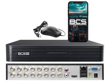 BCS-B-XVR1601(2.0) - 16-kanálový 5v1 rekordér, do 5Mpx, 1x SATA - BCS Basic