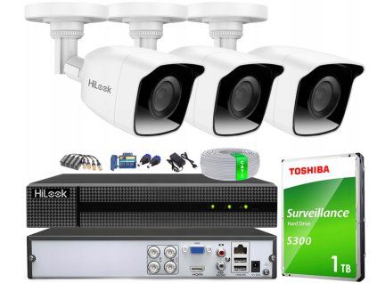 Súprava na monitoring TurboHD, 3 kamery 2Mpx, 4-kanálový rekordér - HiLook od Hikvision