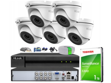 Súprava na monitoring TurboHD, 5 kamier 2Mpx, 8-kanálový rekordér - HiLook od Hikvision