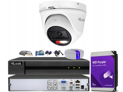 Sada na monitoring TurboHD, 1 kamera Hybrid Light 5Mpx, 4-kanálový rekordér - HiLook od Hikvision