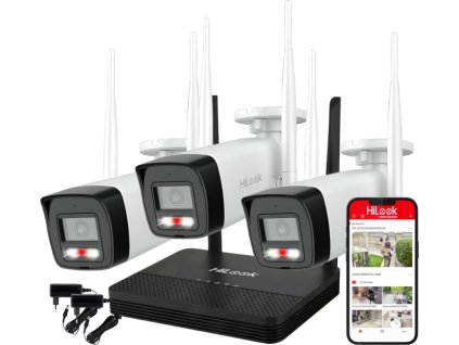 WIFIKIT-B4-4CH + WIFICAM-B4 - WiFi monitorovací set EasyLink, 3x 4Mpx kamera, NVS rekordér - HiLook od Hikvision