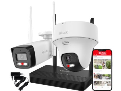 WIFIKIT-BT4-4CH - Sada na monitorovanie WiFi EasyLink, 2x Kamera 4Mpx, Nahrávač NVS - HiLook od Hikvision