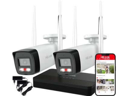 WIFIKIT-B2-4CH - Sada na WiFi monitoring EasyLink, 2x Kamera 2Mpx, Nahrávač NVS - HiLook od Hikvision