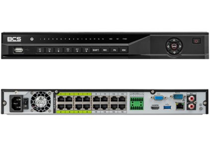 BCS-L-NVR1602-A-4K-16P-AI - IP rekordér 16-kanálový, do 24 Mpx, 2x HDD, AI - BCS LINE